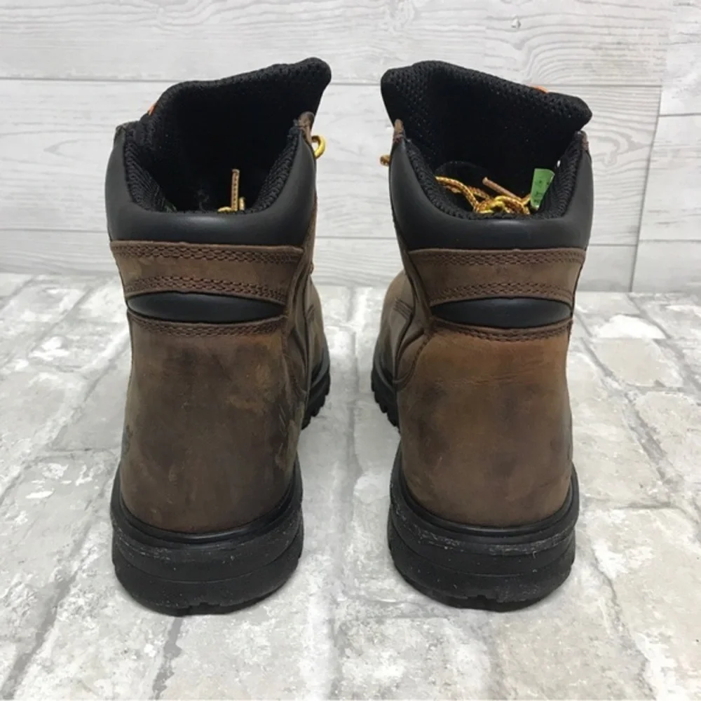 Timberland Size 9.5 Brown Pro Series 24/7 6 In Steel Toe Boots Very Lightly Used